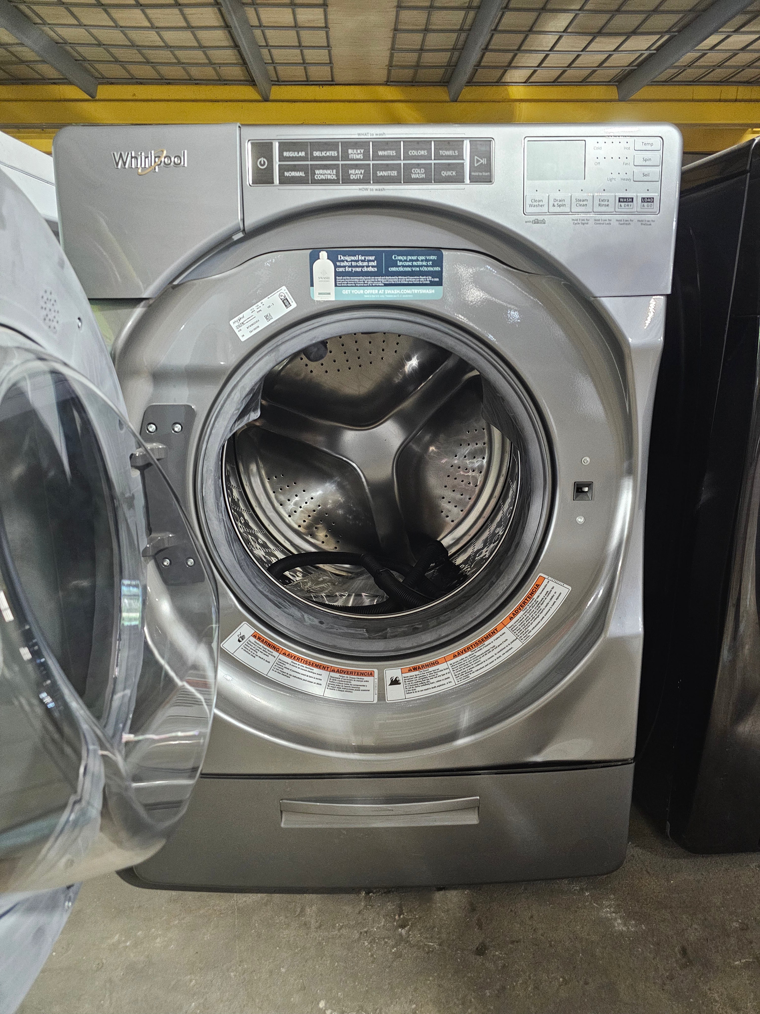 Whirlpool - 4.3 Cu. Ft. High Efficiency Stackable Front Load Washer with Load & Go XL Dispenser Gray